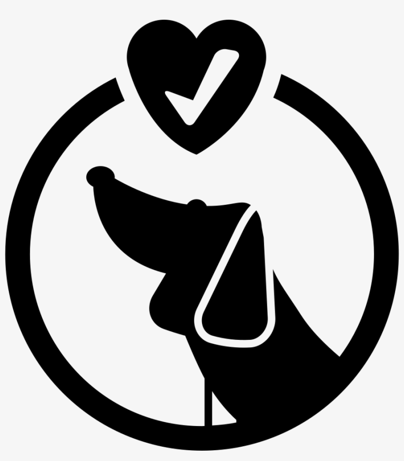 Pets Hotel Circular Symbol With A Dog And A Verification - Pet Symbol, transparent png download