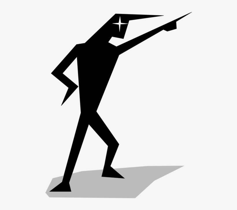 Angry Stickman Stick Figure Person - Person Pointing Clip Art, transparent png download
