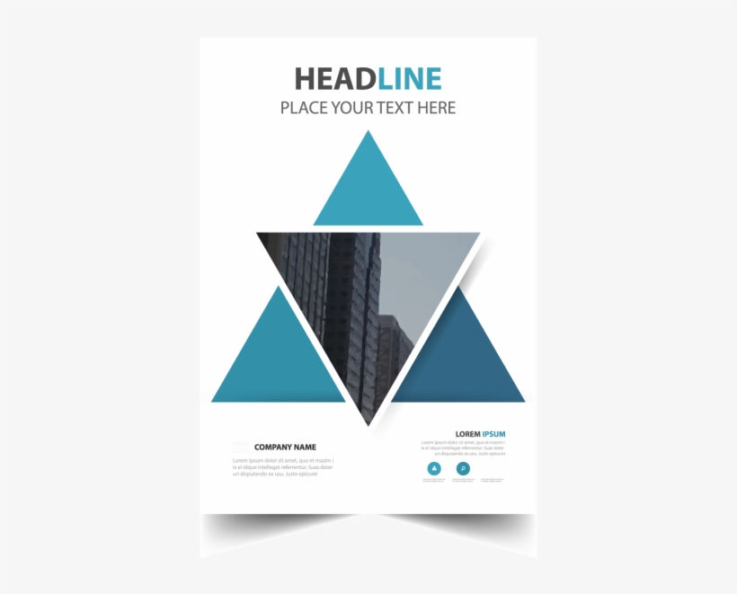 Annual Report Brochure Template For Download On - Triangle, transparent png download