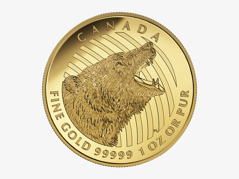 Canada 200 Dollars Gold Coin 2016 Roaring Grizzly Bear - Antofagasta International School Logo, transparent png download