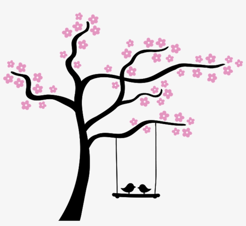 Lovebirds Sticker - Simple Paintings On Wall, transparent png download