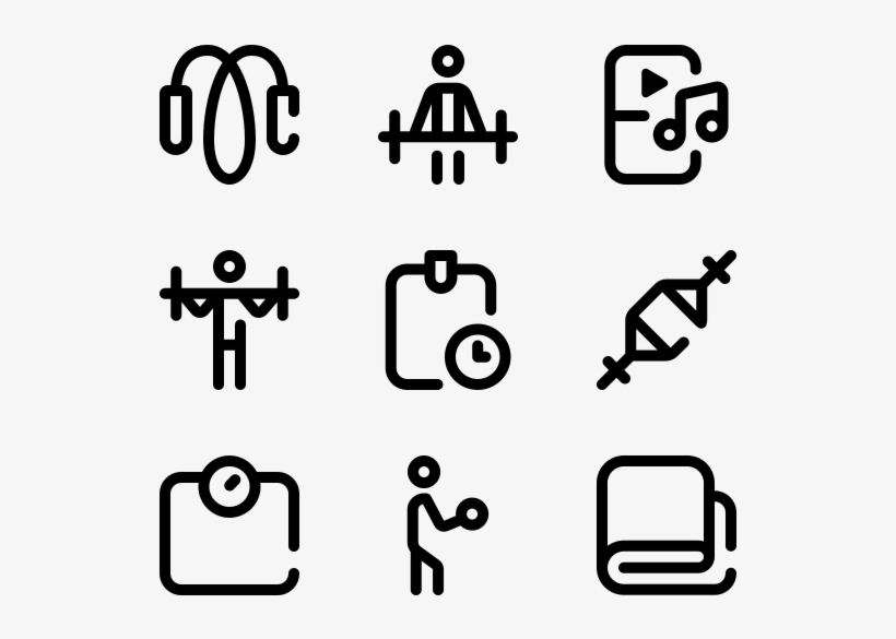 Gym - Saint Patricks Day Black And White Icons, transparent png download