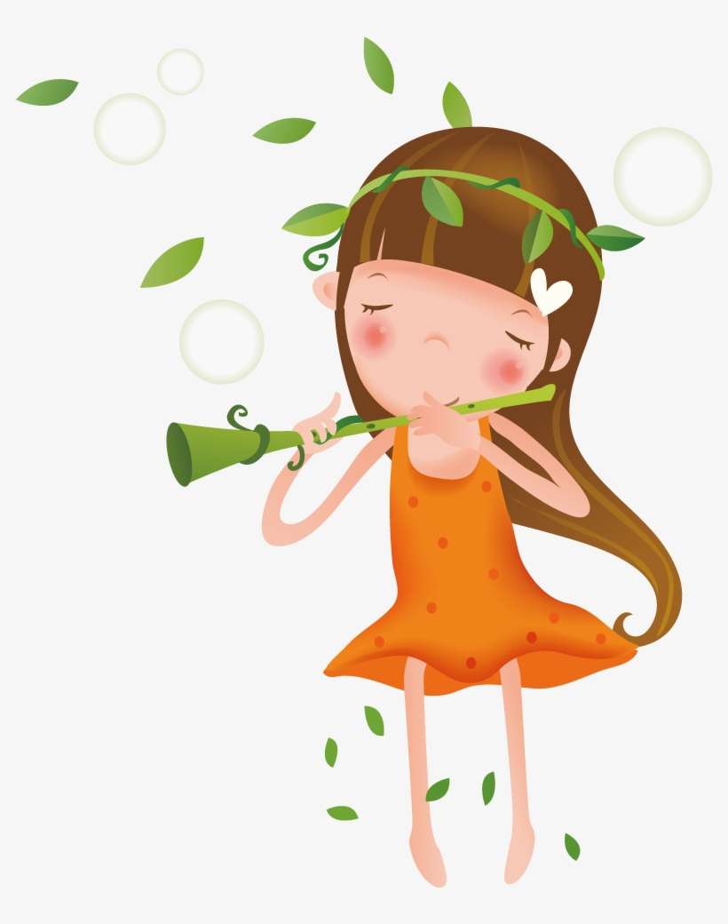 Flute Girl, transparent png download