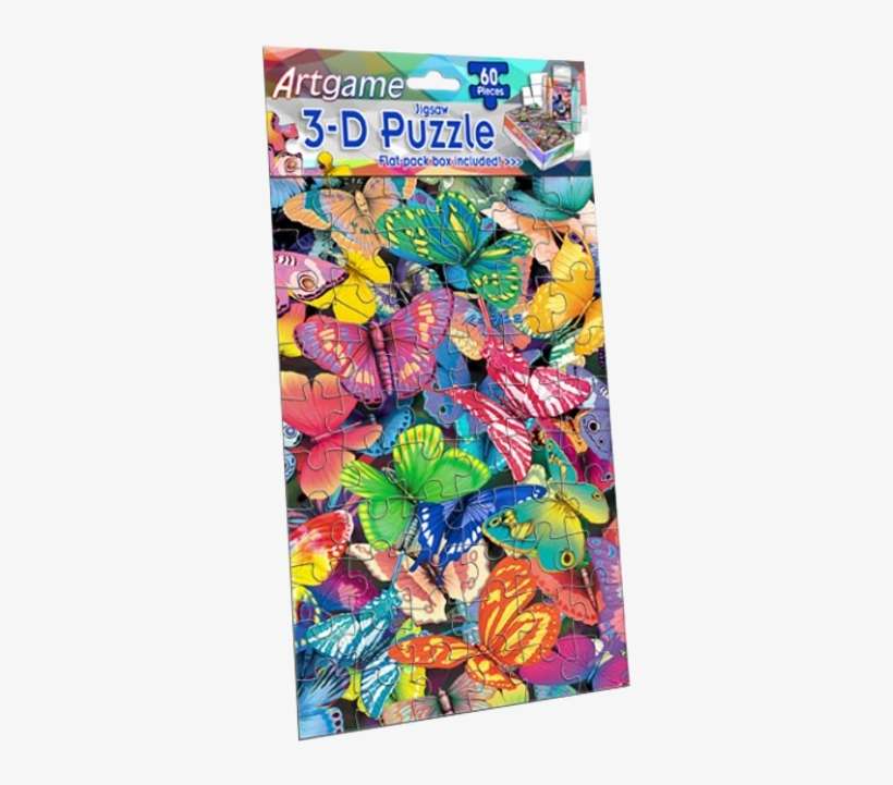 3d Butterfly - Jigsaw Puzzle, transparent png download