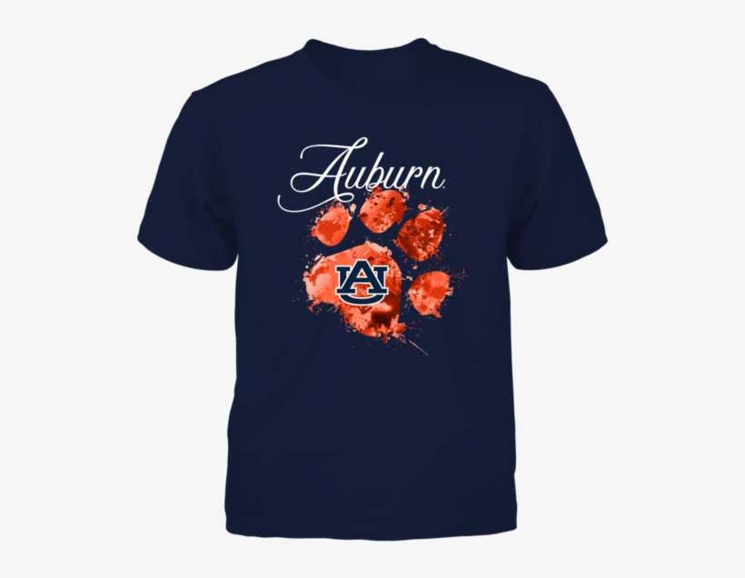 Auburn Tigers Color Drop Paw Shirt - Ole Miss Baby Shark, transparent png download