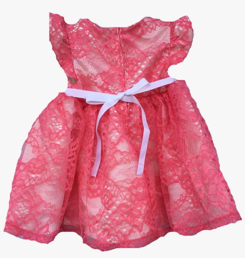 Lovely Lace Coral Baby Dress - Lace, transparent png download