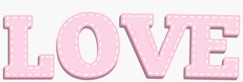Pink Love Text Png Clip Art Image - Transparent Pink Text Love, transparent png download