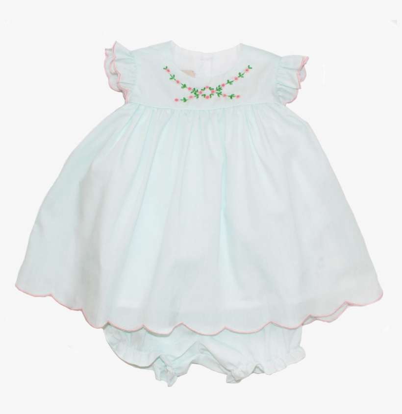 Mint Embroidered Dress - Girl, transparent png download