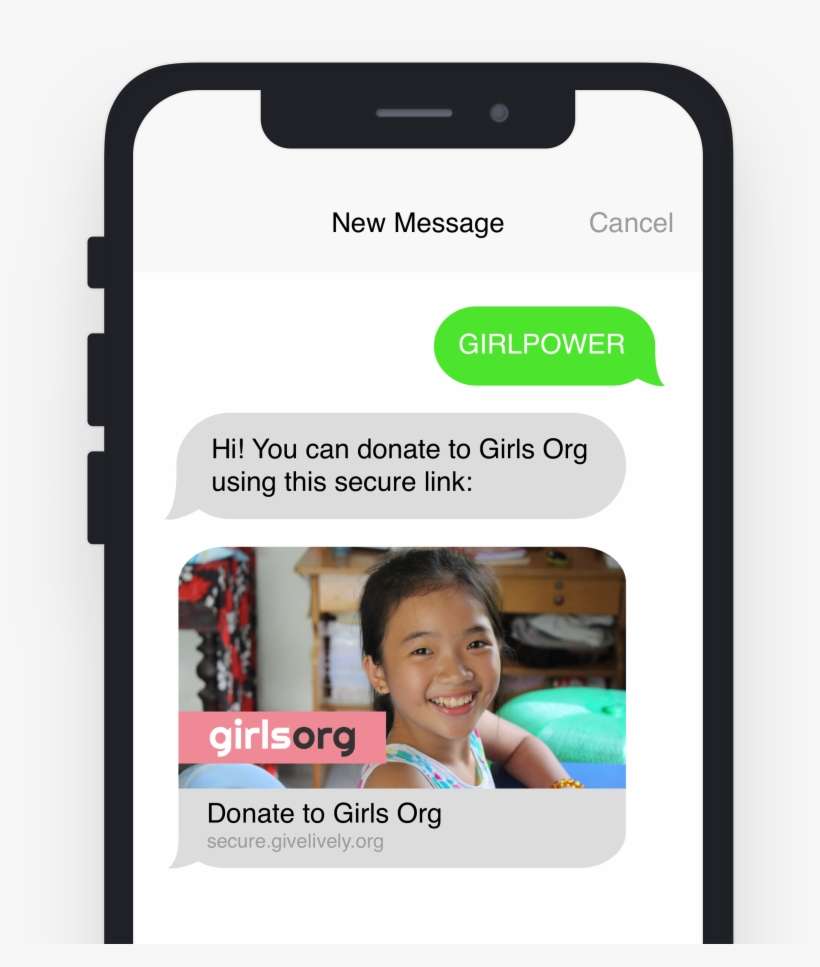 Text To Donate Phone Image - Iphone, transparent png download