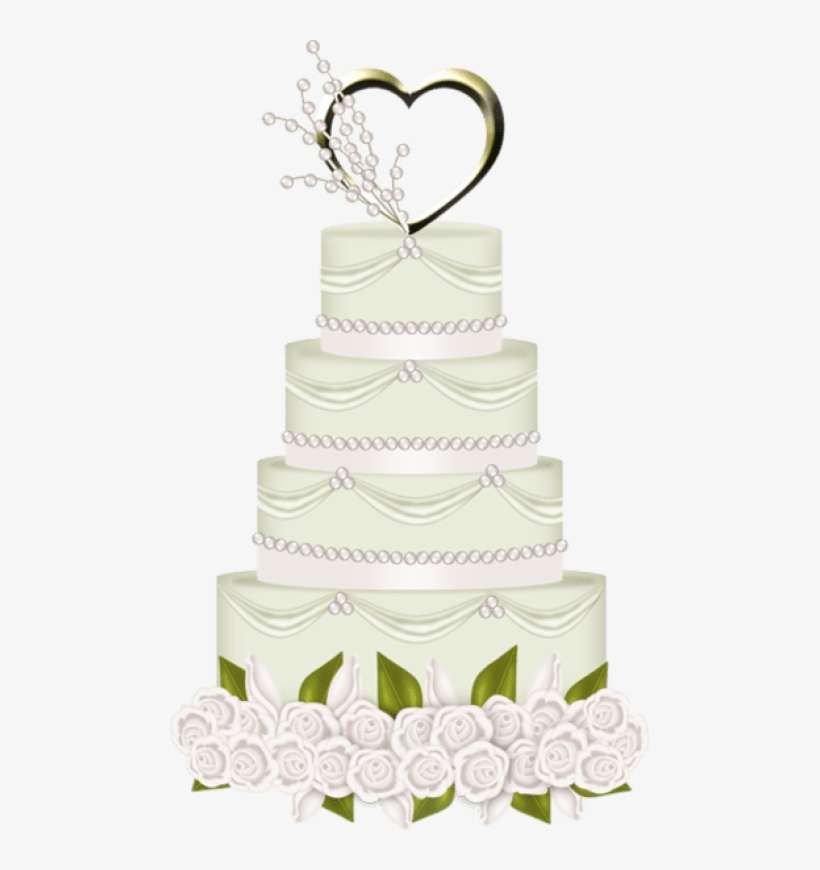 Free Png Download White Wedding Cake With Heart Png - Wedding Cake, transparent png download