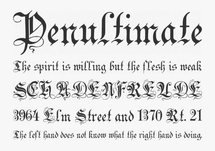 Download Print Or Web Version Of This Font - Calligraphy, transparent png download