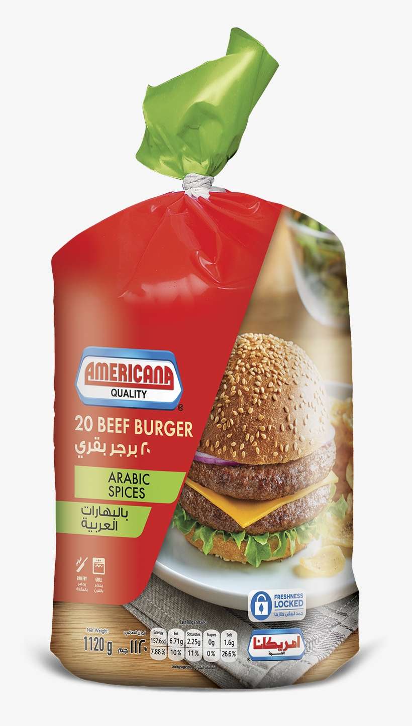 Burger Arabic Spices 20pcs 1120g - Americana Chicken Burger 24, transparent png download