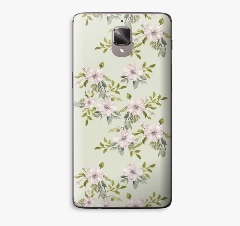 Flowers In Pink Skin Oneplus 3t - Feature Phone, transparent png download