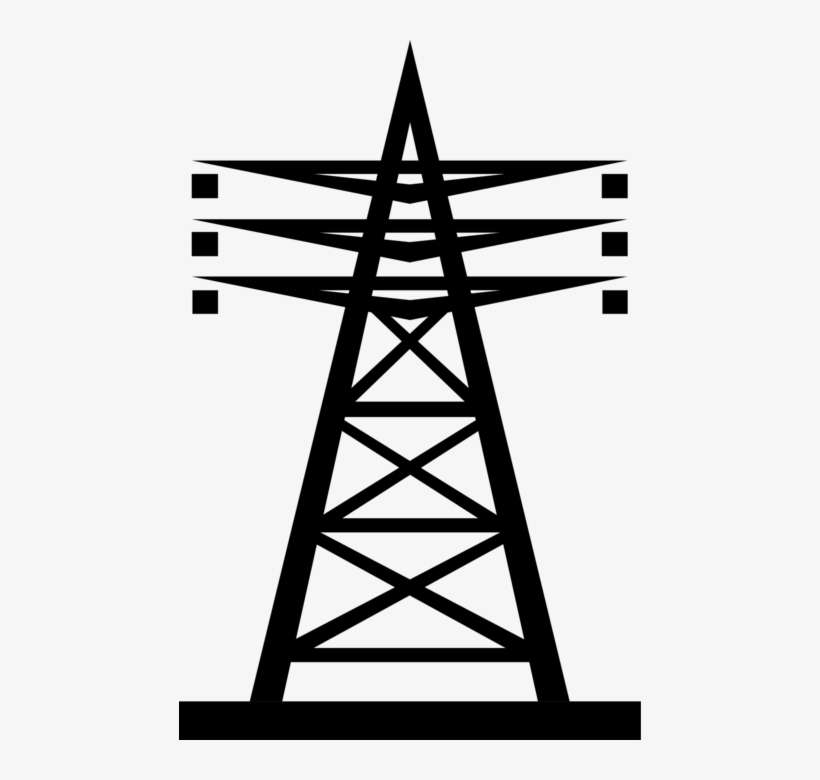 Vector Illustration Of Transmission Towers Carry Electrical - Antenna Vector, transparent png download