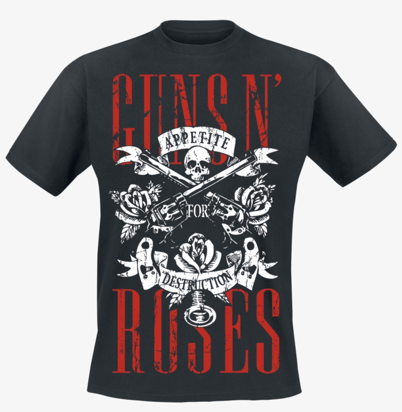 Guns Roses Appetite For Destruction Shirt Black Tees - System Of A Down Eagles, transparent png download