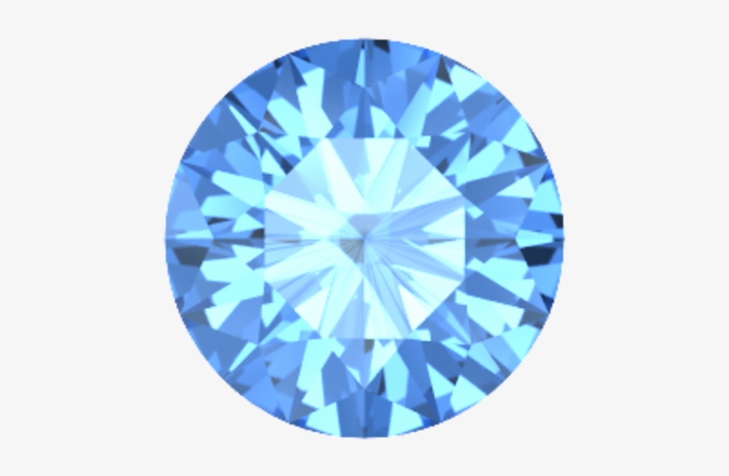 Round Diamond Cut Size - Blue Topaz Stone Png, transparent png download