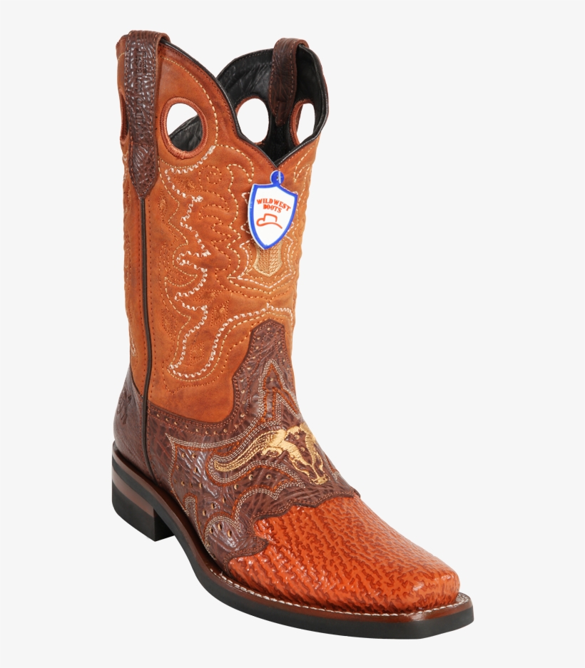 Wild West Boots Mens Sharkskin Saddle Square-toe Western - Mens Wild West Boots, transparent png download