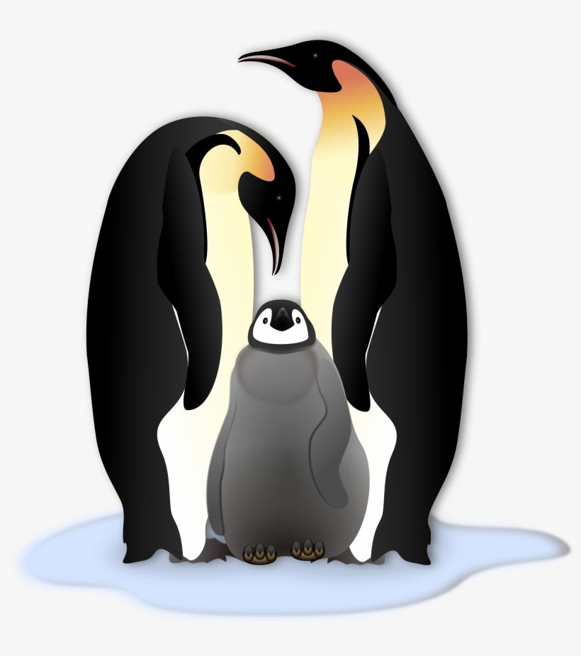 Penguin Family Svg Clip Arts 564 X 596 Px, transparent png download