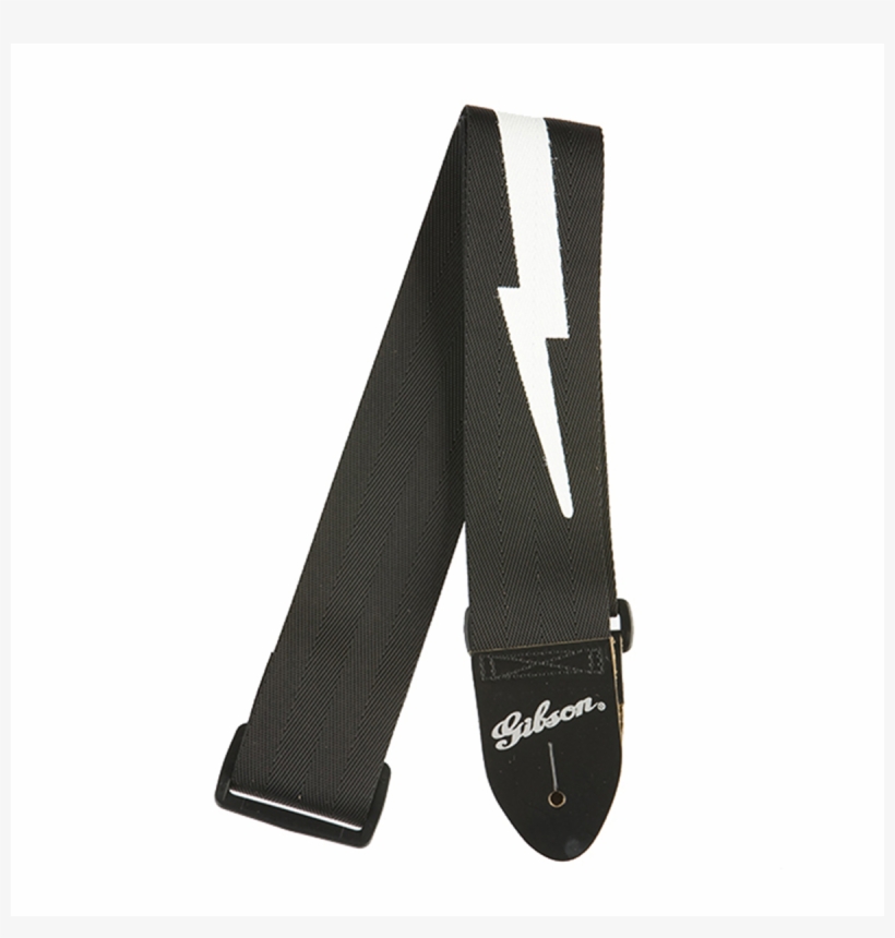 Gibson Lightning Bolt 2" Nylon Strap Black, transparent png download