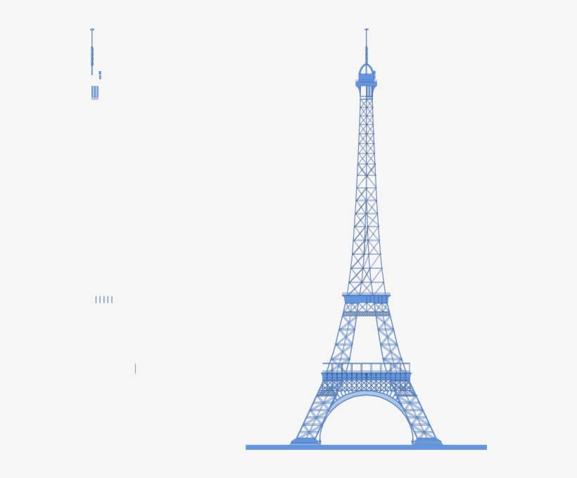 La Tour Eiffel - Eiffel Tower Vector Blue, transparent png download