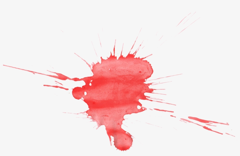 Red Splatter Png For Kids - Watercolor Painting, transparent png download