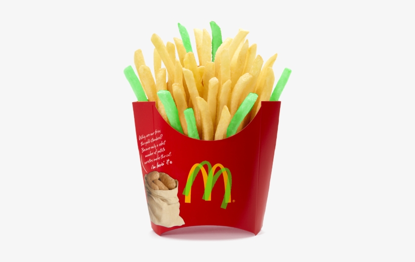 Mcdonald's Green And Yellow Fries - Mcdonalds French Fries, transparent png download