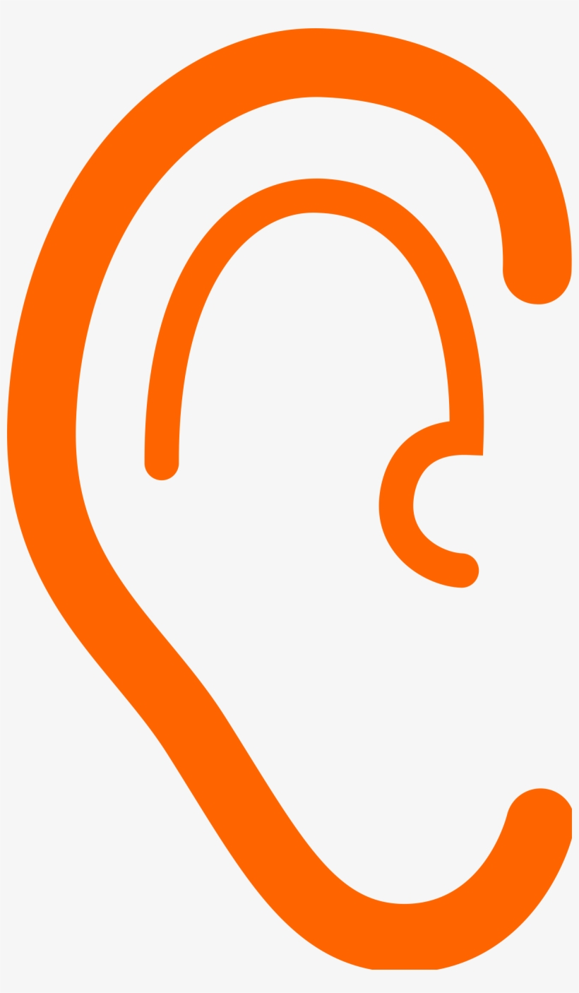 File Ear Noun Cc Orange Wikimedia Commons - Orange Ear Clipart, transparent png download