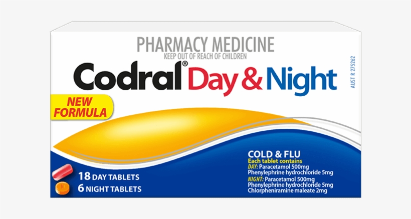 Codral Day Night - Codral Cold And Flu Tablets, transparent png download