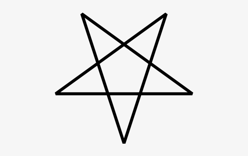 Inverted Pentagram Without Circle - Pentagram Png, transparent png download