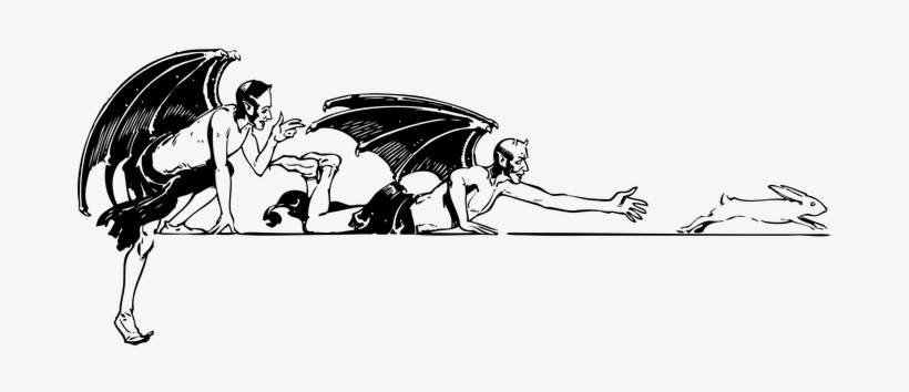 Devil Wings Demon Horror Satan Evil Rabbit - Clipart Demon, transparent png download