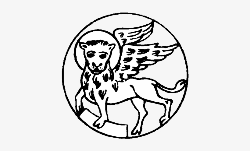 Christian Symbol - Winged Lion Symbol, transparent png download