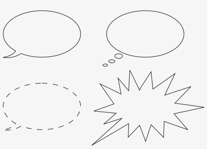 Comic Balloons 4 Types - Balloon Urlo, transparent png download