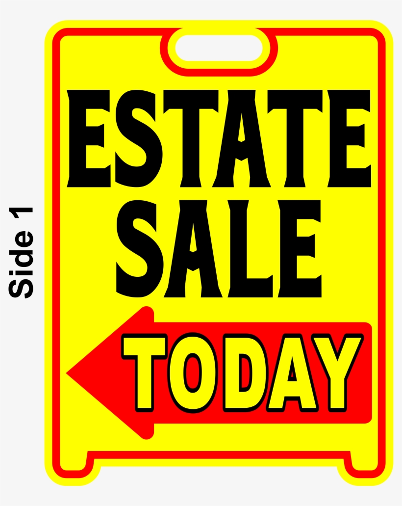 Estate Sale Sign Sandwich Board~free Standing~weather - Amber, transparent png download