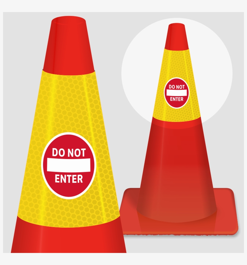 Do Not Enter Cone Collar - Elizabethan Collar, transparent png download