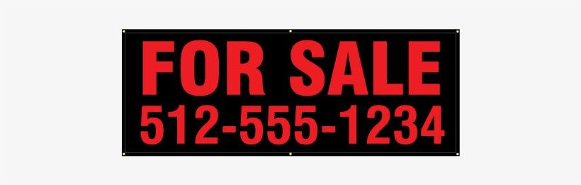 For Sale Banner With Phone Number - Sign, transparent png download