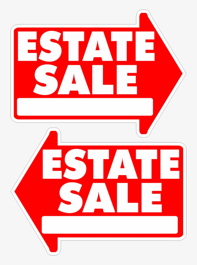Estate Sale Sign Both Sides - Safety Banner, transparent png download