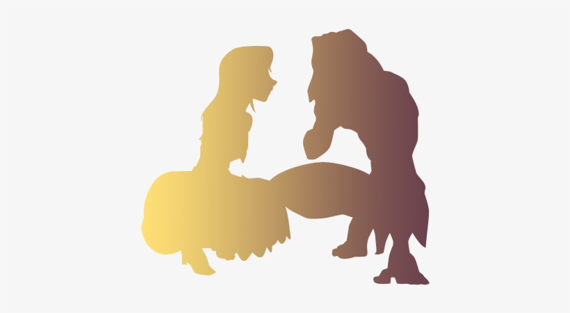 64 Images About Disney On We Heart It - Tarzan And Jane Silhouette, transparent png download