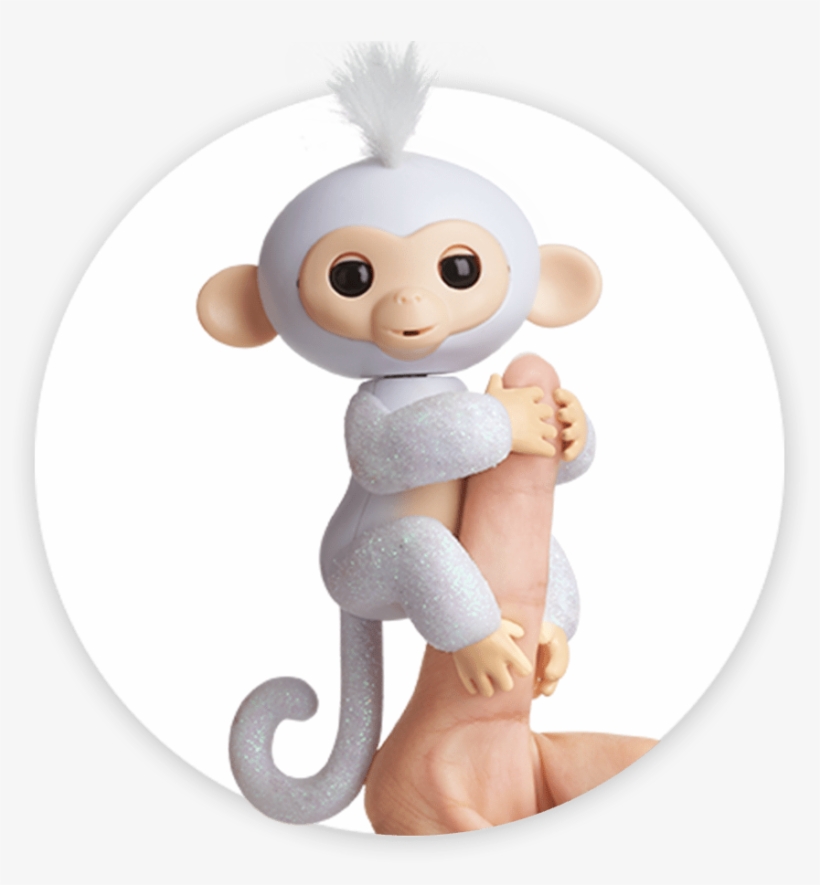 Fingerlings Monkey Glitter Sugar - Fingerlings White Glitter Monkey, transparent png download