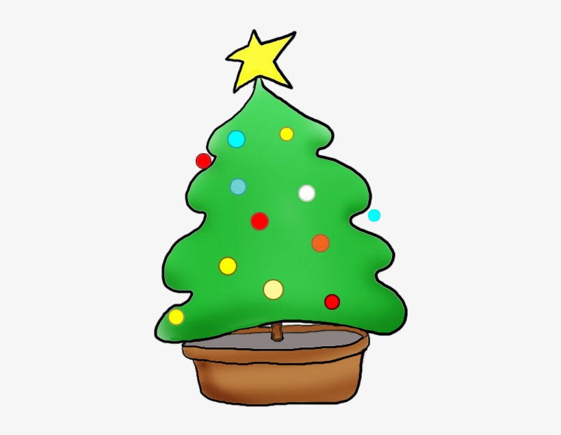 Christmas Tree With Christmas Decorations - Christmas Tree Clip Art, transparent png download