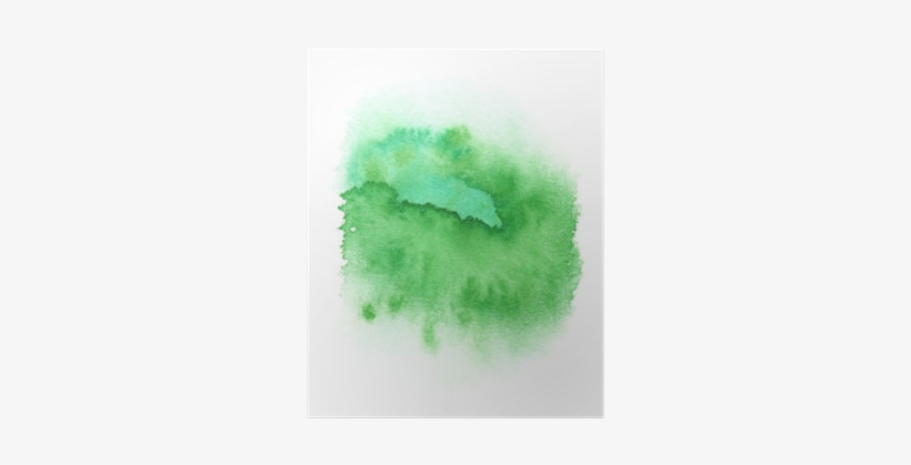 Bright Green Round Paint Splash Painted In Watercolor - Paint, transparent png download