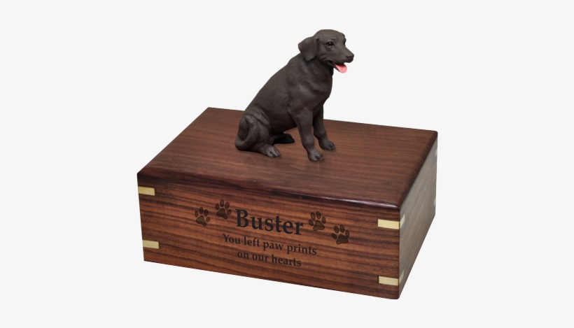 Wholesale Chocolate Labrador Retriever Figurine Wood - Black Lab Cremation Urns, transparent png download