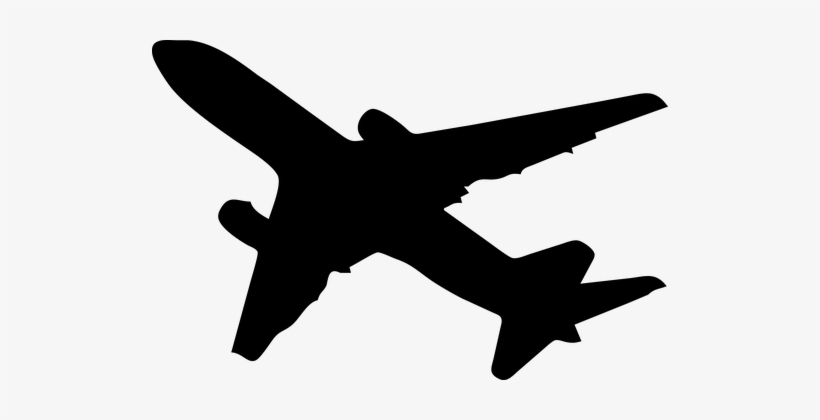 Aircraft Airline Airliner Airplane Boeing - Plane Silhouette Png, transparent png download