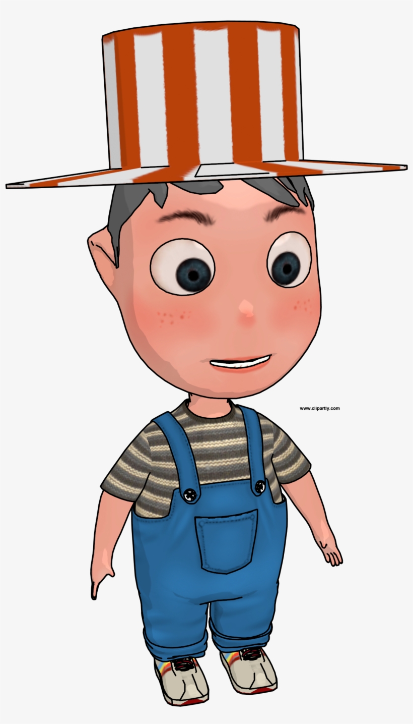 Cartoon Boy With Hat Clipart Png - Portable Network Graphics, transparent png download