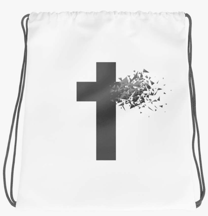 Cross With Shards - Drawstring, transparent png download