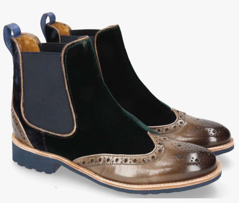Ankle Boots Amelie 43 Grigio Velluto Pine Midnight - Chelsea Boot, transparent png download
