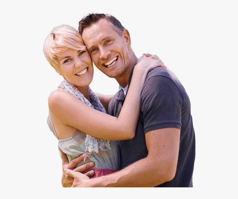 Young Man And Woman In Front Of Dallas Skyline - Hug, transparent png download