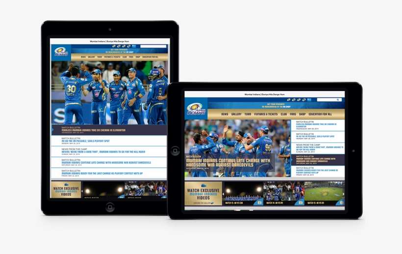 Mumbai Indians Website Re-design For Cricket's Indian - Online Advertising, transparent png download