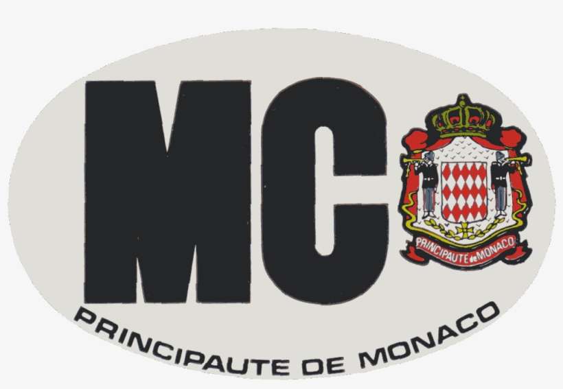 Mc International Vehicle Registration Oval - Sticker Monaco, transparent png download