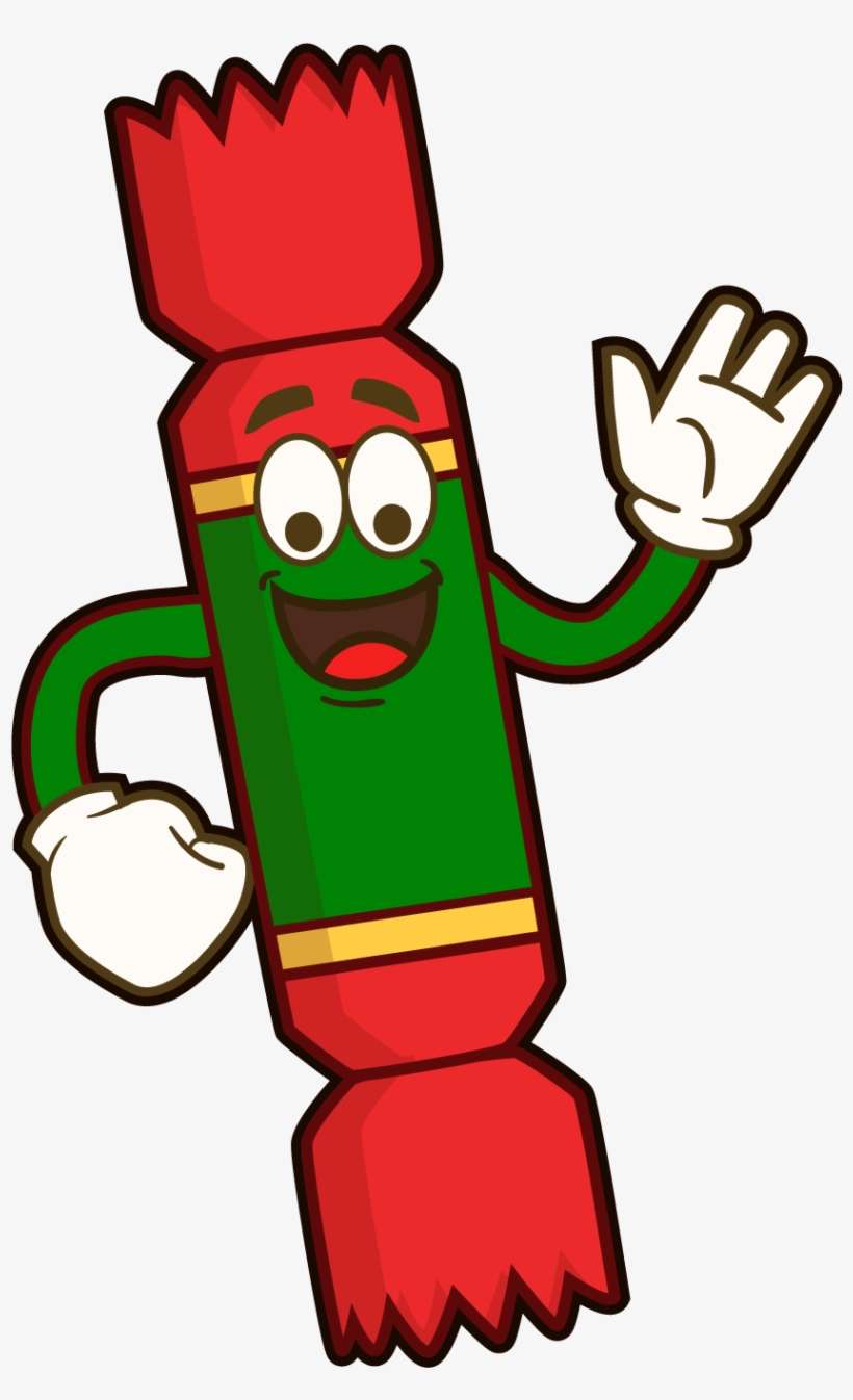 Clip Library Stock Cracker Clipart Xmas - Clip Art Christmas Cracker Cartoon, transparent png download