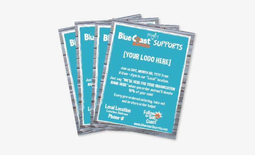 Blue Coast Burrito Fundraiser Raised $84 - Banner, transparent png download